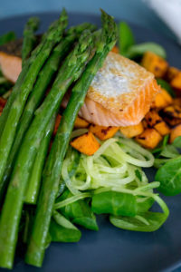 Salade Zalm met Zoete Aardappel