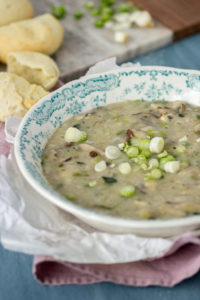 Bospaddenstoelen ragout met tapiocabroodjes