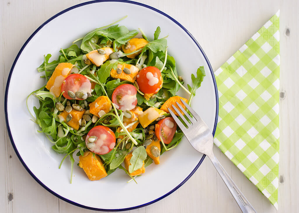 Salade met zoete aardappel