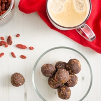 chocolade truffels met goji en sinaasappel