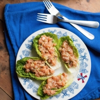 Zalm tartaar schelpjes