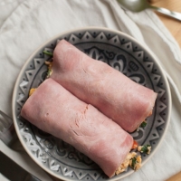 Paleo ontbijt burrito van ham