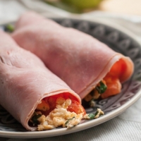 Paleo ontbijt burrito van ham