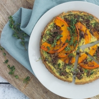 Pompoen frittata uit de oven