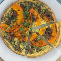 Pompoen frittata uit de oven