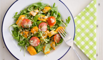 Salade met zoete aardappel